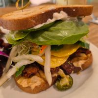 Breakfast sandwich at Island Vintage Wine Bar in Honolulu
