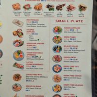 Menu at Le Feu in Mornington