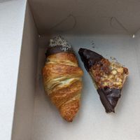 Croissant filled with chocolate mousse, nussecke at Kjeks - Schanze in Hamburg