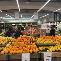 Produce, much of which is organic at Whole Foods Market - Chelsea in New York City