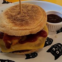 Brunch biscuit, simple but filling and tasty. at Dee Dees Vegan Cafe in Biggleswade