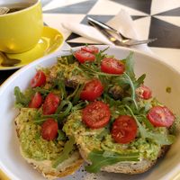 Avocado tost at Dee Dees Vegan Cafe in Biggleswade