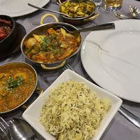 Herb rice & veg curry  at India Village in Woodhall Spa