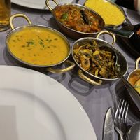Dahl & mushroom baji   at India Village in Woodhall Spa