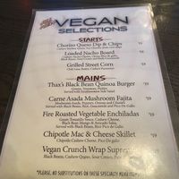Menu   at Javelina Cantina in Sedona