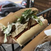 Crispy artichoke sandwich  at DC Vegan in Washington