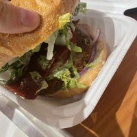 Chickpea cutlet sandwich  at DC Vegan in Washington