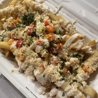 Garlic aioli fries at DC Vegan in Washington