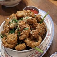 Mushroom calamari at DC Vegan in Washington