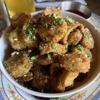 Mushroom calamari  at DC Vegan in Washington