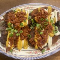 Potato skins  at DC Vegan in Washington