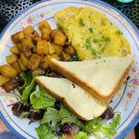 Mushroom Truffle Omelette with Home Fries  at DC Vegan in Washington