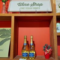 Upstairs has a nice wine selection at DC Vegan in Washington