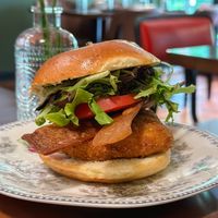 Chick’un burger  at DC Vegan in Washington