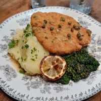 Chick'n piccata at DC Vegan in Washington