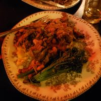 Mushroom Ragout w/Polenta, delicious!!! at DC Vegan in Washington