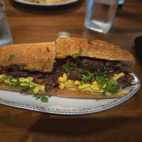 Pulled jackfruit sandwich at DC Vegan in Washington