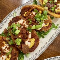 Potato skins  at DC Vegan in Washington