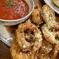 Fried calamarii  at DC Vegan in Washington