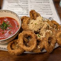 King trumpet calamari at DC Vegan in Washington