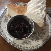 Pretty but awful tasting and textured cheesecake   at DC Vegan in Washington