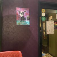 Entry Doorway - Space is a Little Awkward - Shared with Yoga Studio too - Love the Doggo Art   at DC Vegan in Washington