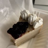 NY style cheesecake - with blueberry topping   at DC Vegan in Washington