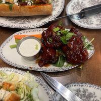 bbq cauliflower wings at DC Vegan in Washington