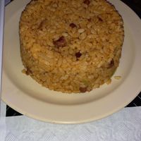 Arroz Mampostiao at Edelweiss Bar & Grill in Luquillo