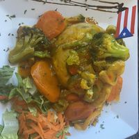Trifongo with vegetables   at Edelweiss Bar & Grill in Luquillo
