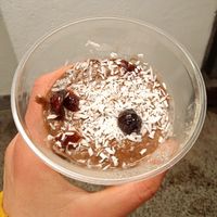banana and carob powder mousse at Snack Bar Green - Снак бар и био магазин ЗЕЛЕН - Графа Био магазин ЗЕЛЕН Графа in Sofia