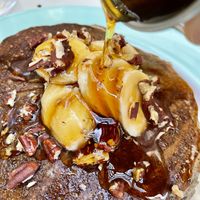 The best Banana pancakes  at Acorn Community Cafe in Eugene