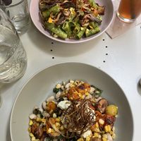 Pesto Pasta Salad and Summer Hash  at Acorn Community Cafe in Eugene