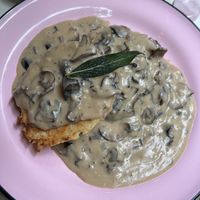 Biscuits and gravyy  at Acorn Community Cafe in Eugene