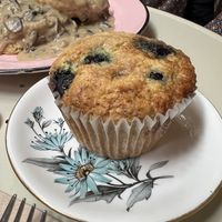 Lemon blueberry muffin- deliciouss  at Acorn Community Cafe in Eugene