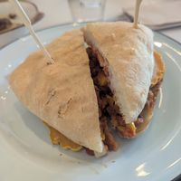 Fall 2025 menu - bbq soy curl sandwich at Acorn Community Cafe in Eugene