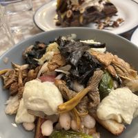 Winter Hash with mushrooms  at Acorn Community Cafe in Eugene