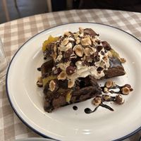Chocolate waffles  at Acorn Community Cafe in Eugene