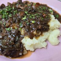 Mushroom Bourguignon at Acorn Community Cafe in Eugene