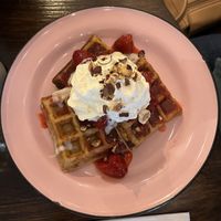 Belgian Waffles  at Acorn Community Cafe in Eugene