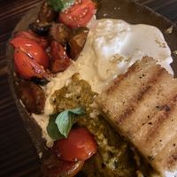 Polenta (not vegan) at Fat Veggies in Barcelona