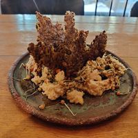 Hummus and flax at Fat Veggies in Barcelona