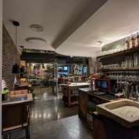 Downstairs dining area at Fat Veggies in Barcelona