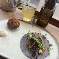 Taco und Krokette   at Fat Veggies in Barcelona