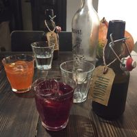 Hibiscus Kombucha and Cranberry Lemonade at Fat Veggies in Barcelona