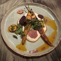 Charred Carrots and White Bean Hummus  at Fat Veggies in Barcelona