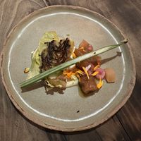 Hispi Cabbage, Spring Chutney and Calcot  at Fat Veggies in Barcelona