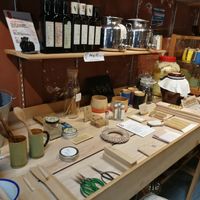 items on display inside the shop at XīnCūn Xiǎo ShāngHào 新村小商號 in New Taipei City