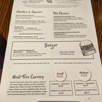 Vegan menu at Harbour Spring in Peterhead