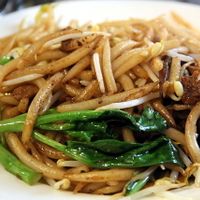 Fried noodles.  at Evergreen Vegetarian - Phsar Chas in Phnom Penh